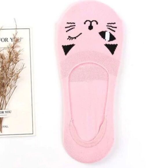 Accessories - 𝅺cat no show socks with inner ankle grip